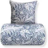 In Style Dobbelt sengetøj 200x220 cm - Microfiber - Blåt blomstret print