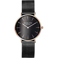 Victoria Hyde Analogt ur 'Metropolitan' rosa guld / sort