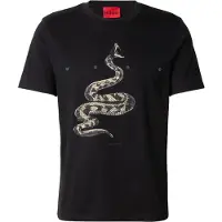 HUGO T-shirt i bomuldsjersey med adskilt logo