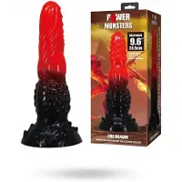 Vuxen Fire Dragon Rippled Monster Silicone Dildo 24,5 cm