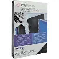 GBC Uigennemsigtig Pp-polycover 300 Mikron Din A4 Omslagsbinding 100 Enheder