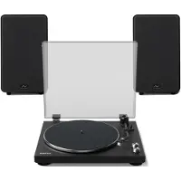 Kanto Audio Kanto OBI3 Turntable with Kanto Ora Speakers Matte Black