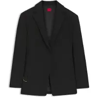HUGO Relaxed fit blazer i bæk og bølge med kædebælte