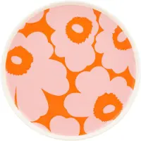 Marimekko Unikko tallerken Ø20 cm White-pink-orange