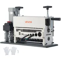 Vevor elektrisk afisoleringsmaskine, 1,5-40 mm, 11-kanals automatisk kobberkabelafisoleringsmaskine, 370W afisoleringsværktøj med manuel håndsvingstilstand, nødstopknap, til genbrug af kobberskrot