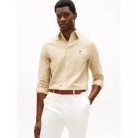 Tommy Hilfiger Linen Blend Solid T-shirt Med Lange ærmer