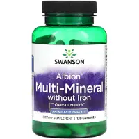 Swanson Health , Albion, Multi-Mineral uden Jern, 120 Kapsler