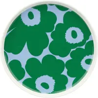 Marimekko Unikko tallerken Ø20 cm White-green-light blue