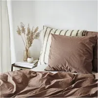 Arctic Nordisk Tekstil Sengesæt NT Kelly raw umber GOTS Percale 220