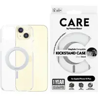 CARE by PanzerGlass Feature Case Transparent w. Silver Kickstand & MagSafe iPhone 15 Plus