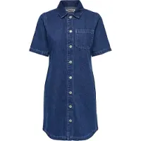 ONLY Dame denim kjole Dark Blue Denim