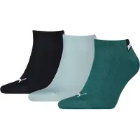 Puma Unisex Sneaker Socks (3-Pack), Clothing, Petrol Green, 35-38