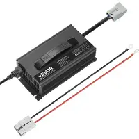 Vevor 24V 20A litiumbatterioplader, 29,2V, AC-DC LiFePO4 smartoplader, med Anderson-stik, LED-indikator, 0V aktivering, til genopladelige litium-LiFePO4-dybcyklusbatterier til båd, autocamper