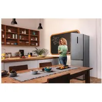Gorenje NRK6192AS4 - Køleskab/fryser - bund-fryser - bredde: 59.5 cm - dybde: 59 cm - højde: 186 cm - 304 liter - Klasse E - grå