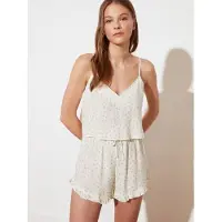 Trendyol Shorty pastelgrøn / hvid