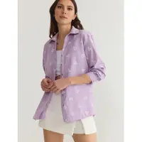 Trendyol Bluse gul / lilla / hvid