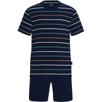 Götzburg Pyjamas kort natblå / brun / mørkegrøn