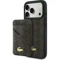 Lacoste iPhone 17 Pro Max PVC Blend MagSafe cover og magnetisk kortholder - brun