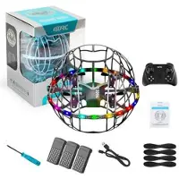 Mtp Products 4DRC 4D-V49 fodboldformet drone med bevægelseskontrol og 3 batterier - sort