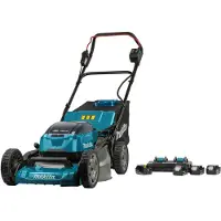 Makita Plæneklipper 2x18V LXT 53cm + 4 batterier 5Ah + oplader - - DLM530PT4