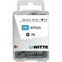 Witte Ph 2 Bitflex Tin Phillips Phillips-skruetrækkerbit 25 Enheder