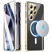 Mtp Products Samsung Galaxy S26 Ultra Magnetisk cover med skærmbeskytter i hærdet glas - MagSafe-kompatibel - Guld