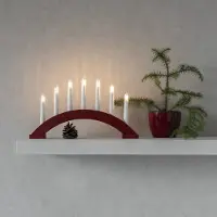 Konstsmide Elektrisk Julestage Mørkerød træ 7 lys 22,5cm 3972-520 Modsvarer: N/A