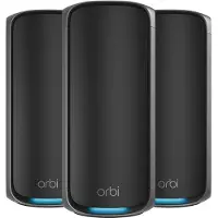 Netgear Orbi 970 Series Quad-band WiFi 7 Mesh 3-Pack, Black Edition Ne