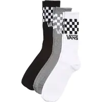 Vans - Sokker - Classic Check Crew Black White til Unisex - Størrelse L - Sort
