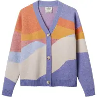 Passenger - Pullovers dame - Scenic Recycled Knitted Cardigan W Scenic Sunrise Orange til UnisexUld - Størrelse M - Lilla