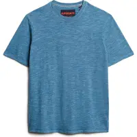 Superdry Superdrytil mænd. M1012186A Slub Marl T-shirt blå (L), Casual, Bomuld, Korte ærmer