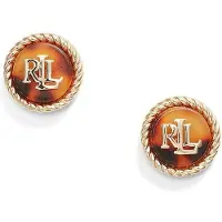 Ralph Lauren Øreringe sand / mørkebrun / guld