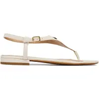 Ralph Lauren Lauren Ralph Laurentil kvinder. 802982881004 Everley II off-white crossover-sandaler i læder (35), Hvid, Fast, Spænder, Casual, Klassisk