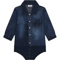 Hust and Claire Skjortebody l/æ - Denim - Bertil - Blue Denim - - 2 år (92) - Body L/Æ