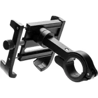 FIXED Bikee ALU 2 - Cykelholder for mobiltelefon - aluminium - from 4 to 6.8 - sort