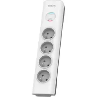 Philips SPN7040WA/60, 600 J, 4 AC stikkontakt(er), 3680 W, 16 A, Hvid, 2 m