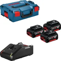 Bosch Priedų rinkinys 0615990L3T 18V 3x5,0 Ah + pakrovėjas GAL18V-40 akumuliatoriniams įrankiams