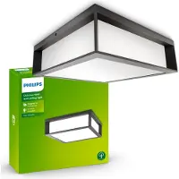 Philips EcoMoods Udendørslamper, Udendørs loftsbelysning, Anthracit, Aluminium, IP44, Indgang, II
