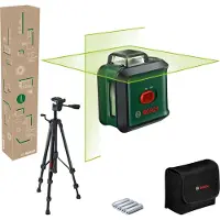 Bosch Universal Level 360 Set, 24 m, 0,4 mm/m, 4°, 4 sek./side, Horisontal/vertikal, Grøn