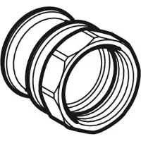 Geberit Overgang rustfri 54-2 muffe / muffe mapresss