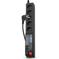 Acar 504wf Emi/rfi Stikdåse Med 5 Udtag Og Afbryder 3 M