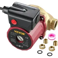 Vevor Varmtvandscirkulationspumpe 0,6 tommer 220V 5,3 GPM 90W Vandpumpe 0,8A til Bar Elektronisk Hjemmebruser Vaskemaskine