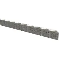 vidaXL gabionvæg galvaniseret stål 630 x 30 x 50 cm
