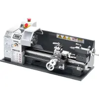 Vevor metaldrejebænk, 203 x 406 mm (8 x 16 tommer), 550W borddrejebænk, 0-2500 o/min variabel hastighed, med 0,0076 mm (0,0003 tommer) spindelnøjagtighed i metalgear, til bearbejdning af præcisionsdel