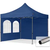 TOOLPORT 3x3m, stål, easy-up-pavillon, 2 sidedele, mørkeblå