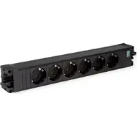Bachmann STEP BASE 6-vejs stikkontakt, sort
