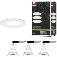 Paulmann 934.78, Indbygget lysplade, GU10, 3 pære(r ), LED, 2700 K, Hvid