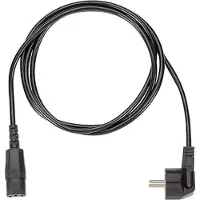 Bachmann H05VV-F 3G 1.00 mm² - Strømkabel - power IEC 60320 C13 lige til power CEE 7/7 (han) vinklet - 250 V - 10 A - 3 m - formet - sort