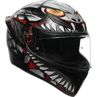 AGV K1 S Lyzard Integralhjelm Mat/Sort/Grå/Rød 2XL