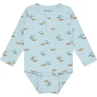 Minymo Body l/æ - Niagara Mist m. Dyr - - 1 år (80) - Body L/Æ